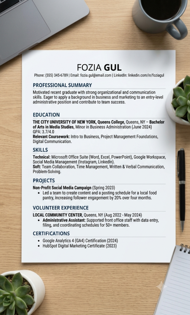 How to Write a Curriculum Vitae With No Experience